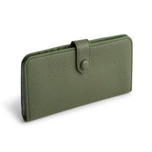 Vera Bradley Leather Tab Wallet in Bronze Green - 52189