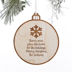 Kittenish Engraved Wood Holiday Icon Ornament - White - 52244-W