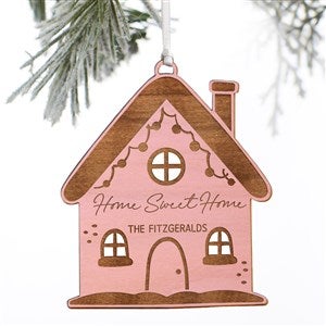 Kittenish Engraved Wood Holiday Home Ornament - Pink - 52252-P
