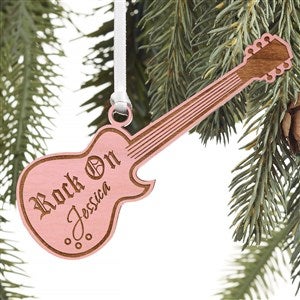 Kittenish Engraved Wood Guitar Ornament - Pink - 52254-P