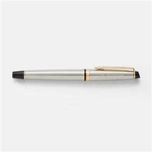 Engraved Waterman Expert Stainless and Gold Rollerball Pen - 52277