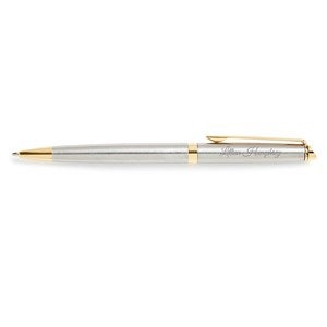 Engraved Waterman Hemisphere Stainless and Gold Ballpoint Pen - 52279