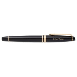 Engraved Waterman Expert 3 Black and Gold Rollerball Pen - 52282