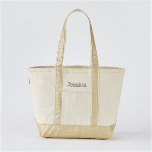 Kittenish Embroidered Medium Classic Gold Tote- Centered Text - 52349-Center