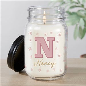 Kittenish Personalized Snowflake Mason Jar Candle - 52513