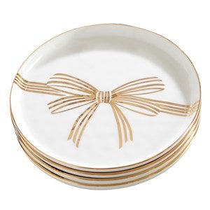 Gold Bow Appetizer Plate Set of 4 - 52524