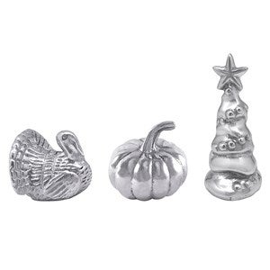 Mariposa Turkey, Pumpkin, and Tree Napkin Weight Set - 52531