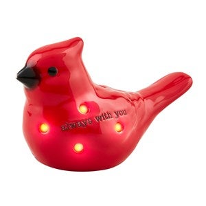 Ceramic Cardinal Light Up Sitter for Serveware - 52577