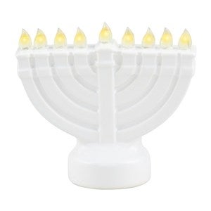 Ceramic Menorah Light Up Sitter for Serveware - 52580