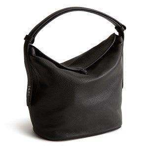 Debossed Vera Bradley Astoria Leather Shoulder Bag in Black - 52655
