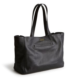 Debossed Vera Bradley Leather Hathaway Tote in Moonless Night - 52659