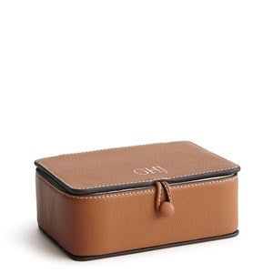 ブレスレットボックス❤︎ Debossed Vera Bradley Leather Jewelry Box in Roasted Pecan