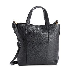 Debossed Vera Bradley Leather Mini Original Tote in Moonless Night - 52668