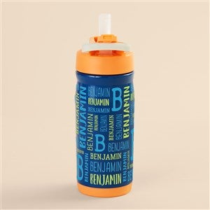 14oz Hydrate Blue - 52690-VB Name Initial Personalized Reduce Frostee Water Bottle - Blue - 52690-VB
