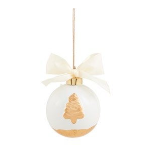 Gold Tree Hand Painted Ball Ornament - 52716