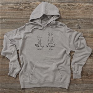 Pet Outlines Personalized Hanes® Adult ComfortWash™ Hoodie - 52861-CWHS