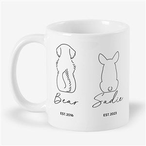 Pet Outlines  Personalized Coffee Mug 11 oz.- White - 52862-S
