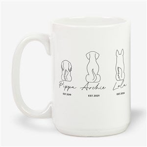 Pet Outlines Personalized Coffee Mug 15 oz.- White - 52862-L