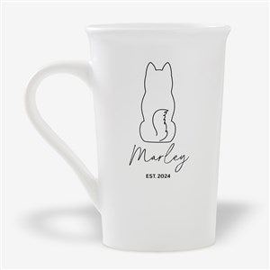 Pet Outlines Personalized Latte Mug 16 oz.- White - 52862-U