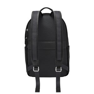 Debossed Fossil Buckner Leather Backpack in Black