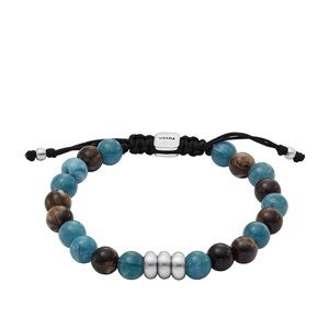 Fossil Blue and Brown Beaded Bracelet - 52908