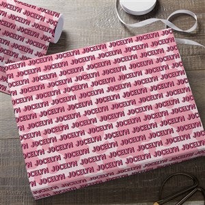 Kittenish Cowgirl Chic Personalized Wrapping Paper - 18ft Roll - 52940-L