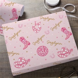 Kittenish Western Glam Personalized Wrapping Paper - 6ft Roll - 53340