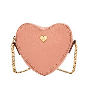 Fossil Heart Zip Wallet in Ethereal Pink - 53350