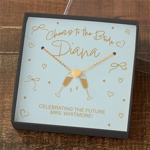 Kittenish Gold Heart Necklace in Printed Bridal Card Box - 53357-GH
