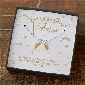 Kittenish Silver Infinity Necklace in Printed Bridal Card box - 53357-SI