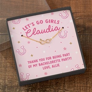 Kittenish Gold Infinity Necklace in Printed Western Glam Card Box - 53358-GI
