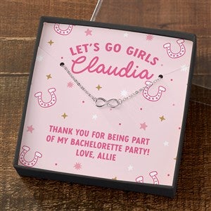 Kittenish Silver Infinity Necklace in Printed Western Glam Card Box - 53358-SI