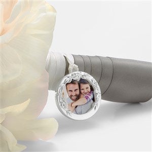 Kittenish Engraved Round Bouquet Photo Charm - 53374