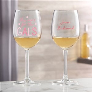Kittenish For The Gals Personalized White Wine Glass - 53426-W
