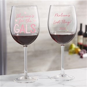 Kittenish For The Gals Personalized Red Wine Glass - 53426-R