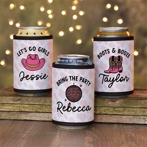 Kittenish Western Bachelorette Personalized Can  Bottle Wrap - 53428