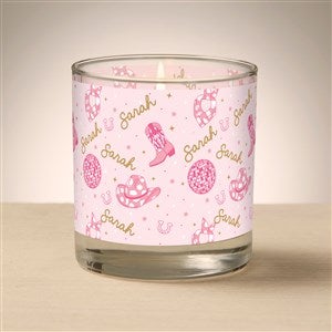 Kittenish Personalized Western Glam Glass Candle with Name - 53432