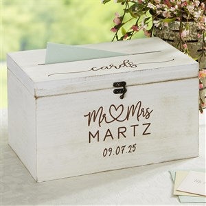 Kittenish Infinite Love Engraved Wooden Wedding Keepsake Card Box - 53434