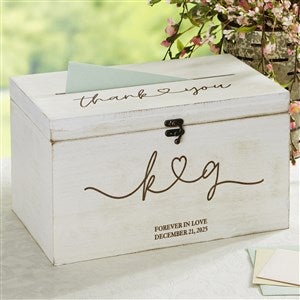 Kittenish Drawn Together By Love Engraved Wooden Wedding Keepsake Card Box - 53436