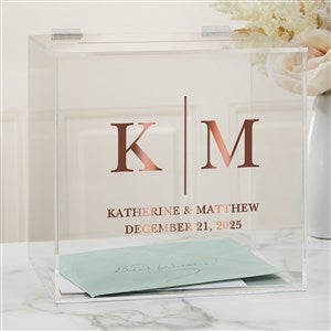 Kittenish Moody Chic Personalized Wedding Acrylic Card Box - 53444