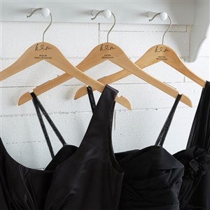 Kittenish Drawn Together By Love Engraved Wood Closet Hanger - 53448
