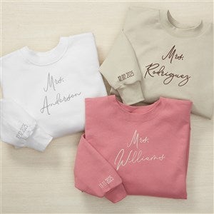 Kittenish Bridal Embroidered Crewneck Sweatshirts - 53456