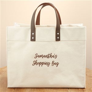 Embroidered Write Your Own Canvas Tote Bag by Jessie James Decker - 53464