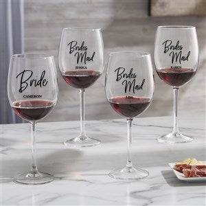 Kittenish Wedding Party Personalized Red Wine Glass - 53491-R