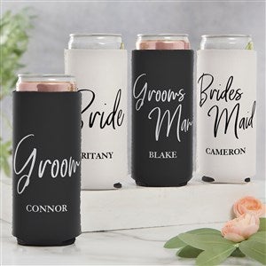 Kittenish Wedding Party Personalized Slim Can Cooler - 53494