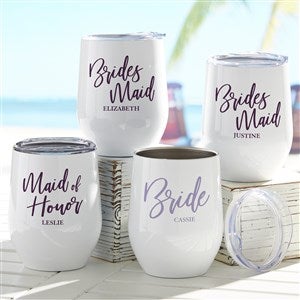 Kittenish Bridal Party Personalized Stainless Insulated Wine Cup - 53496