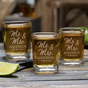 Stamped Elegance Wedding Favor Personalized Shot Glass - 53501