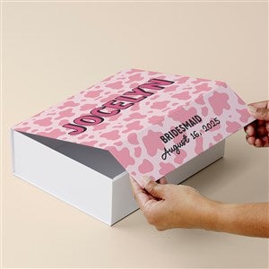 Kittenish Personalized Cowgirl Chic Gift Box in Dark Pink - 8x10 - 53507-S