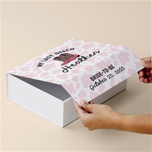 Kittenish Cowgirl Chic Personalized Keepsake Box in Light Pink - 8x10 - 53508-S