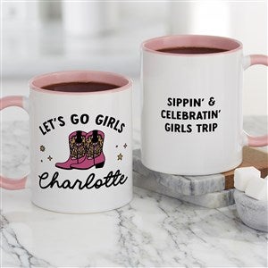 Kittenish Personalized Western Coffee Mug 11 oz. - Pink - 53509-P